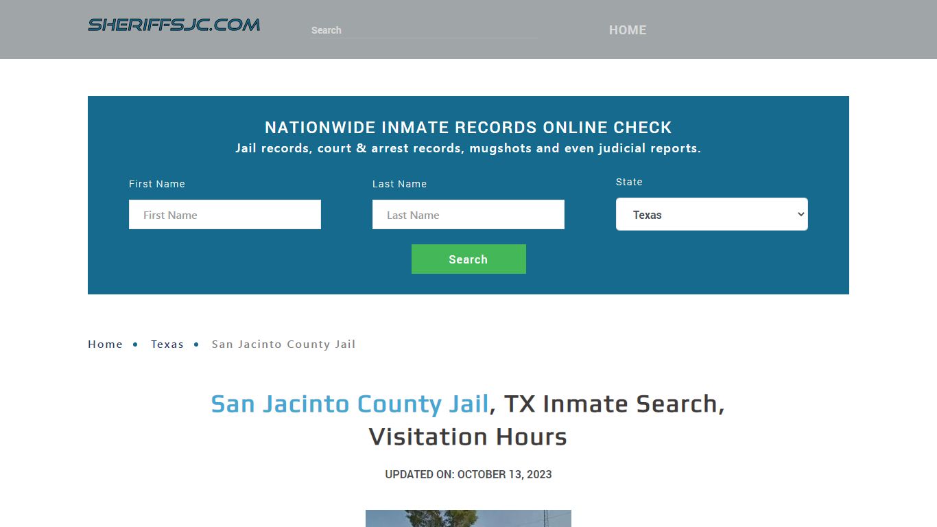 San Jacinto County Jail, TX Inmate Search, Visitation Hours